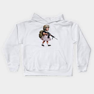 The Little Girl and a Gun Kids Hoodie